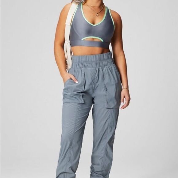 Fabletics Ultra High Waisted Piped Nylon Pants - Picture 1 of 10
